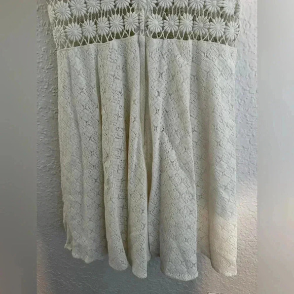Free People “Fitted with Daisies” Crochet & Lace Skater Dress - Picture 8 of 9